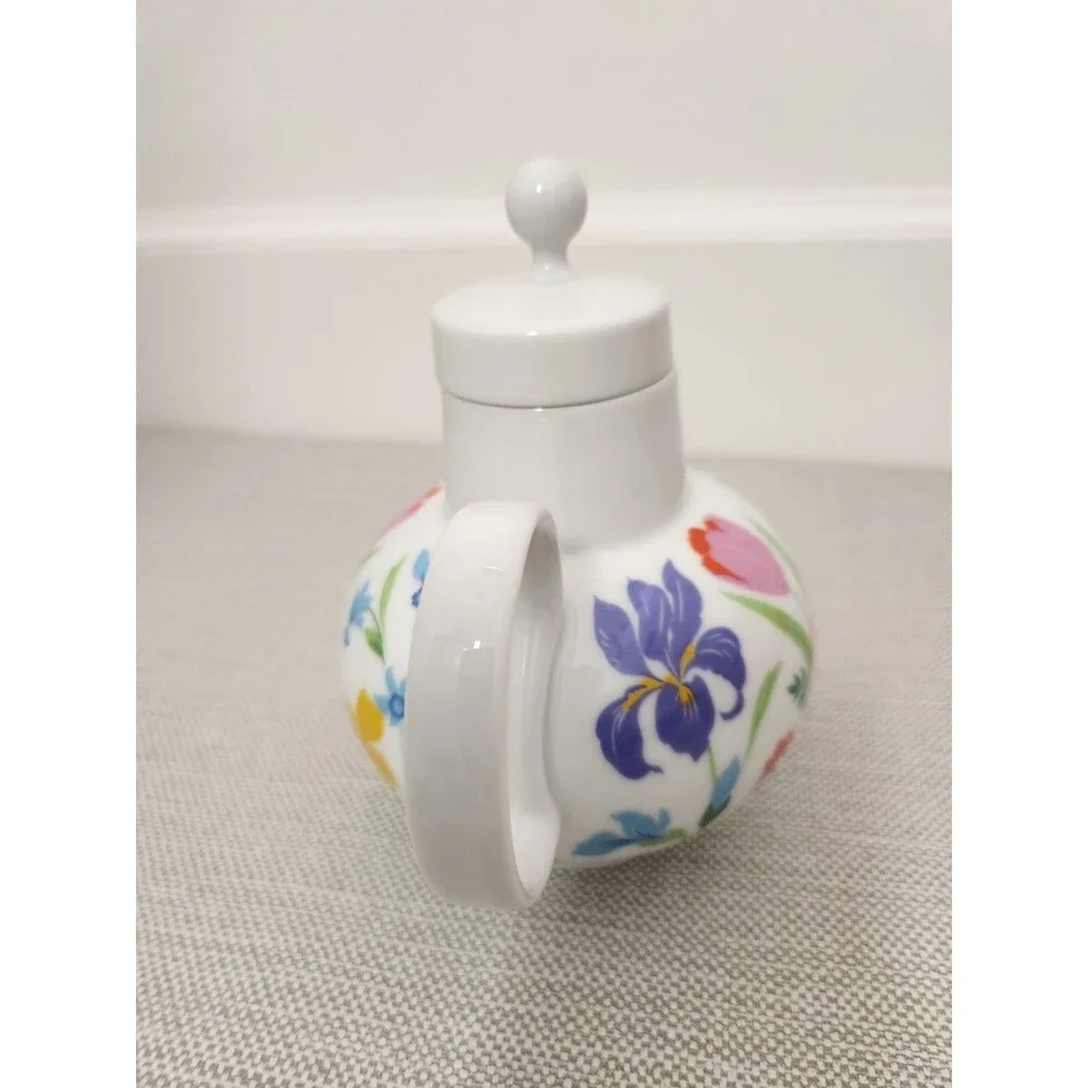 Heinrich Primavera Floral Teapot Set Creamer Sugar Bowl Cup Saucer Germany Small